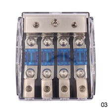 Load image into Gallery viewer, Car Mini Fuse Holder Stereo Audio AFS Fuse Holder Power Distribution Block Fuse Box Audio Modification Zinc Alloy Nickel Plating
