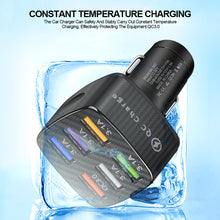 Load image into Gallery viewer, 75W 15A 6USB Car Charger Fast Charging Phone Adapter Car For Phone Car Quick Charge

