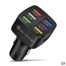 Load image into Gallery viewer, 75W 15A 6USB Car Charger Fast Charging Phone Adapter Car For Phone Car Quick Charge
