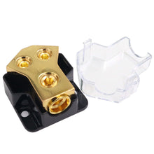 Load image into Gallery viewer, 2 Way Car Audio Power Supply Distribution Power Distribution Block Power/Ground Splitter 0/4Gauge AWG Car Power

