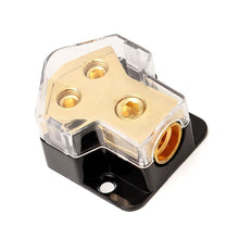 Load image into Gallery viewer, 2 Way Car Audio Power Supply Distribution Power Distribution Block Power/Ground Splitter 0/4Gauge AWG Car Power
