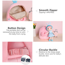 Load image into Gallery viewer, Metoo Plush Backpack with Strap Doll Toys Cute Stuffed Toy for Girls Baby Kid School Shoulder Bag in Kindergarten
