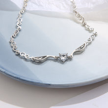 Load image into Gallery viewer, Shiny Love Diamond Angel Wing Necklace Zircon Clavicle Chain Necklace Fashion Niche Necklace Jewelry
