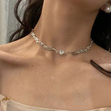 Load image into Gallery viewer, Shiny Love Diamond Angel Wing Necklace Zircon Clavicle Chain Necklace Fashion Niche Necklace Jewelry
