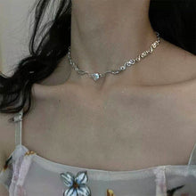 Load image into Gallery viewer, Shiny Love Diamond Angel Wing Necklace Zircon Clavicle Chain Necklace Fashion Niche Necklace Jewelry
