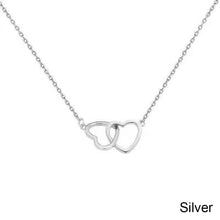 Load image into Gallery viewer, Simple Double-ring Heart-shaped Necklace Creative Alloy Necklace Collarbone Chain Jewelry Accessory Gift
