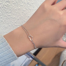 Load image into Gallery viewer, Hollow Silver Love Bracelet Simple Fashion Creative Double-layer Splicing Bracelet Hand Jewelry Accessory
