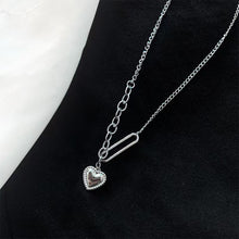 Load image into Gallery viewer, Titanium Steel Love Necklace Punk Sweater Chain Necklace Simple Love Pendant Necklace Jewelry Accessory
