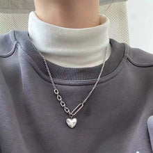 Load image into Gallery viewer, Titanium Steel Love Necklace Punk Sweater Chain Necklace Simple Love Pendant Necklace Jewelry Accessory
