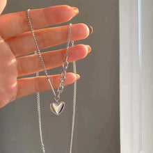 Load image into Gallery viewer, Titanium Steel Love Necklace Punk Sweater Chain Necklace Simple Love Pendant Necklace Jewelry Accessory

