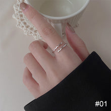 Load image into Gallery viewer, Simple Fashion Wave Ring Opening Adjustable Alloy Ring Niche Delicate Ring Women Jewelry Accessory
