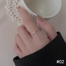 Load image into Gallery viewer, Simple Fashion Wave Ring Opening Adjustable Alloy Ring Niche Delicate Ring Women Jewelry Accessory
