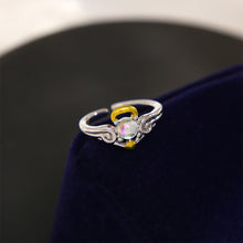 Load image into Gallery viewer, Vintage Moonlight Stone Ring Creative Angel and Demon Couple Ring Adjustable Alloy Ring Jewelry Gift For Men Women
