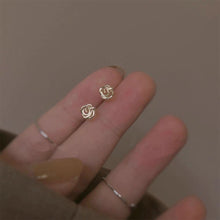 Load image into Gallery viewer, Fashion Temperamental Rose Earrings Gold Silver Alloy Ear Studs Small Delicate Earrings Jewelry Accessories
