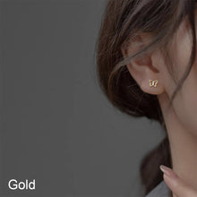 Load image into Gallery viewer, Simple Fashion Hollow Butterfly Earrings Gold Silver Alloy Ear Studs Small Delicate Earrings Jewelry Accessories

