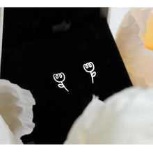 Load image into Gallery viewer, Small Delicate Hollow Tulip Flower Earrings Gold Silver Alloy Ear Studs Earrings Simple Jewelry Accessories
