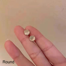 Load image into Gallery viewer, Simple Retro Opal Earrings Geometric Alloy Ear Studs Exquisite Small Earrings Jewelry for Women
