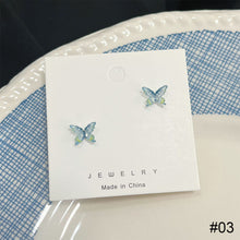Load image into Gallery viewer, Stereoscopic Butterfly Earrings Alloy Delicate Ear Studs Temperamental Versatile Earrings Jewelry Accessories
