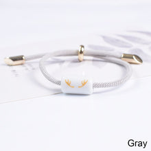 Load image into Gallery viewer, Simple Creative Antler Couple Bracelet Adjustable Woven Ceramic Couple Bracelet Women Men Jewelry Gift
