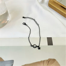 Load image into Gallery viewer, Simple Black Star Bracelet Adjustable Alloy Bracelet Fashion Niche Hand Jewelry Accessory for Women
