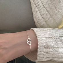 Load image into Gallery viewer, Double Heart-shaped Interlocking Bracelet Exquisite Small Love Bracelet Alloy Hand Jewelry Accessory

