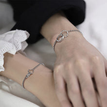 Load image into Gallery viewer, Stylish Simple Two-ring Interlocking Couple Bracelet Versatile Copper Bracelet Hand Jewelry for Women Men

