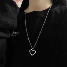 Load image into Gallery viewer, Mosaic Love Pendant Necklace Simple Alloy Pixel Love Couple Necklace Clavicle Chain Jewelry Accessory
