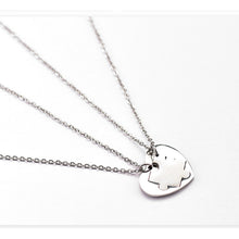 Load image into Gallery viewer, Stainless Steel Block Puzzle Necklace Simple Personalized Love Pendant Couple Necklace Jewelry Gift for Men Women
