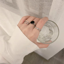 Load image into Gallery viewer, 3pcs/set Geometric Opening Rings Fashion Niche Opening Adjustable Rings Alloy Rings Set Jewelry Accessory
