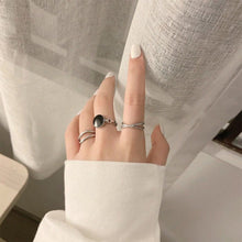 Load image into Gallery viewer, 3pcs/set Geometric Opening Rings Fashion Niche Opening Adjustable Rings Alloy Rings Set Jewelry Accessory
