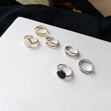 Load image into Gallery viewer, 3pcs/set Geometric Opening Rings Fashion Niche Opening Adjustable Rings Alloy Rings Set Jewelry Accessory
