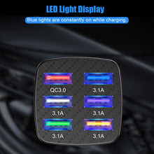 Load image into Gallery viewer, Car Charger Quick Charge 3.0 15A 6 Ports USB Charger For iPhone 13 12 Pro Samsung Xiaomi Huawei Mobile Phone Charger
