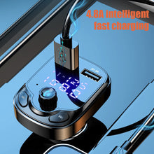 Load image into Gallery viewer, Digital 5.0 Bluetooth Car Charger FM Transmitter 3.1A Fast Charger Car Audio Bluetooth Receiver Dual USB Car Adapter MP3 Player
