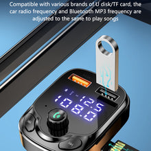 Load image into Gallery viewer, Digital 5.0 Bluetooth Car Charger FM Transmitter 3.1A Fast Charger Car Audio Bluetooth Receiver Dual USB Car Adapter MP3 Player
