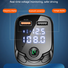 Load image into Gallery viewer, Digital 5.0 Bluetooth Car Charger FM Transmitter 3.1A Fast Charger Car Audio Bluetooth Receiver Dual USB Car Adapter MP3 Player
