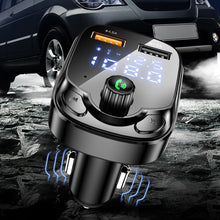 Load image into Gallery viewer, Digital 5.0 Bluetooth Car Charger FM Transmitter 3.1A Fast Charger Car Audio Bluetooth Receiver Dual USB Car Adapter MP3 Player
