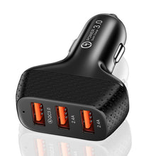Load image into Gallery viewer, 3 Ports USB Car Charger 5V 2A Fast Charging Portable Phone Adapter For iPhone 13 Pro Xiaomi Huawei Samsung Car Cigarette Lighter
