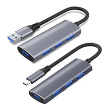 Load image into Gallery viewer, XLYKJ-T902 Adapter One Drag Four Hub USB3.0 Type C Port Multi-function Distributor Docking Station
