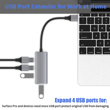 Load image into Gallery viewer, XLYKJ-T902 Adapter One Drag Four Hub USB3.0 Type C Port Multi-function Distributor Docking Station
