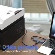 Load image into Gallery viewer, XLYKJ-T902 Adapter One Drag Four Hub USB3.0 Type C Port Multi-function Distributor Docking Station
