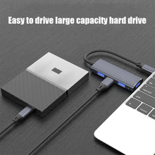 Load image into Gallery viewer, XLYKJ-T902 Adapter One Drag Four Hub USB3.0 Type C Port Multi-function Distributor Docking Station
