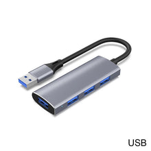 Load image into Gallery viewer, XLYKJ-T902 Adapter One Drag Four Hub USB3.0 Type C Port Multi-function Distributor Docking Station
