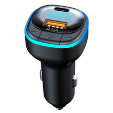 Load image into Gallery viewer, Bluetooth 5.0 Car Charger Fast Charging USB Type C Car Phone Charger FM Transmitter Handsfree Cigarette lighter MP3 Music Player
