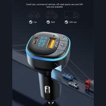 Load image into Gallery viewer, Bluetooth 5.0 Car Charger Fast Charging USB Type C Car Phone Charger FM Transmitter Handsfree Cigarette lighter MP3 Music Player
