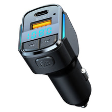 Load image into Gallery viewer, Bluetooth 5.0 Car Charger Fast Charging USB Type C Car Phone Charger FM Transmitter Handsfree Cigarette lighter MP3 Music Player
