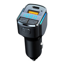 Load image into Gallery viewer, Bluetooth 5.0 Car Charger Fast Charging USB Type C Car Phone Charger FM Transmitter Handsfree Cigarette lighter MP3 Music Player
