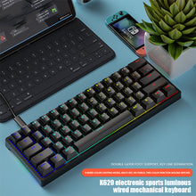 Load image into Gallery viewer, K620 Mini Gaming Mechanical Keyboard 61 Keys RGB Hotswap Type-C Wired Gaming Keyboard PBT Keycaps 60% Ergonomics Keyboards
