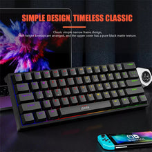 Load image into Gallery viewer, K620 Mini Gaming Mechanical Keyboard 61 Keys RGB Hotswap Type-C Wired Gaming Keyboard PBT Keycaps 60% Ergonomics Keyboards
