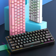 Load image into Gallery viewer, K620 Mini Gaming Mechanical Keyboard 61 Keys RGB Hotswap Type-C Wired Gaming Keyboard PBT Keycaps 60% Ergonomics Keyboards

