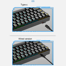 Load image into Gallery viewer, K620 Mini Gaming Mechanical Keyboard 61 Keys RGB Hotswap Type-C Wired Gaming Keyboard PBT Keycaps 60% Ergonomics Keyboards
